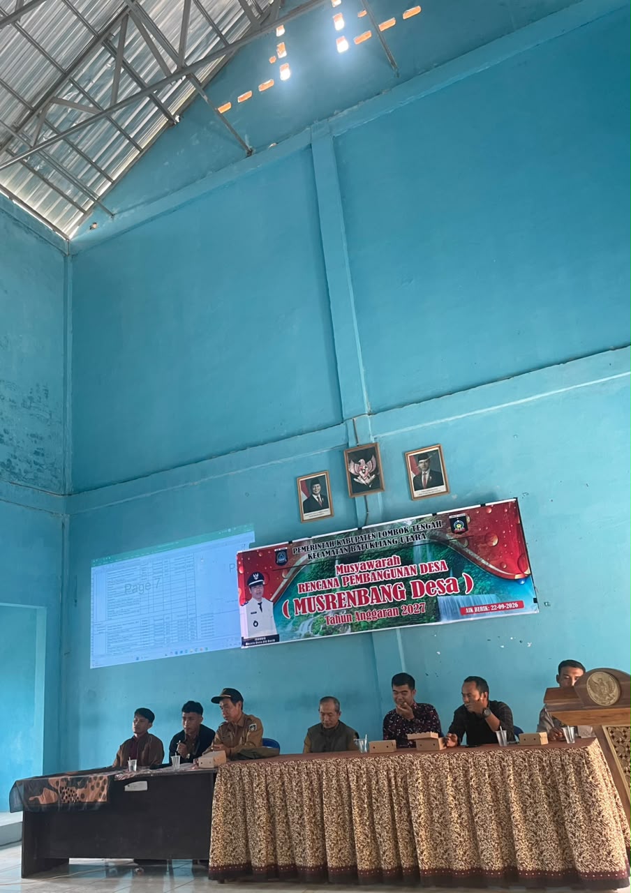 MUSRENBANGDES DESA AIK BERIK DI GELAR,BAHAS ARAH PEMBANGUNAN DESA